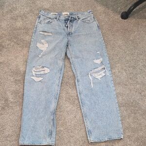 Stylish Light Blue Distressed Women Jeans
